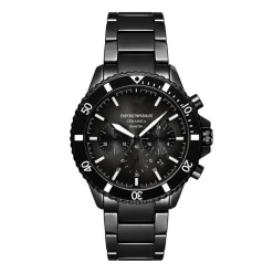 EMPORIO ARMANI Montre Noir cadran noir fond noir bracelet céramique noir Best