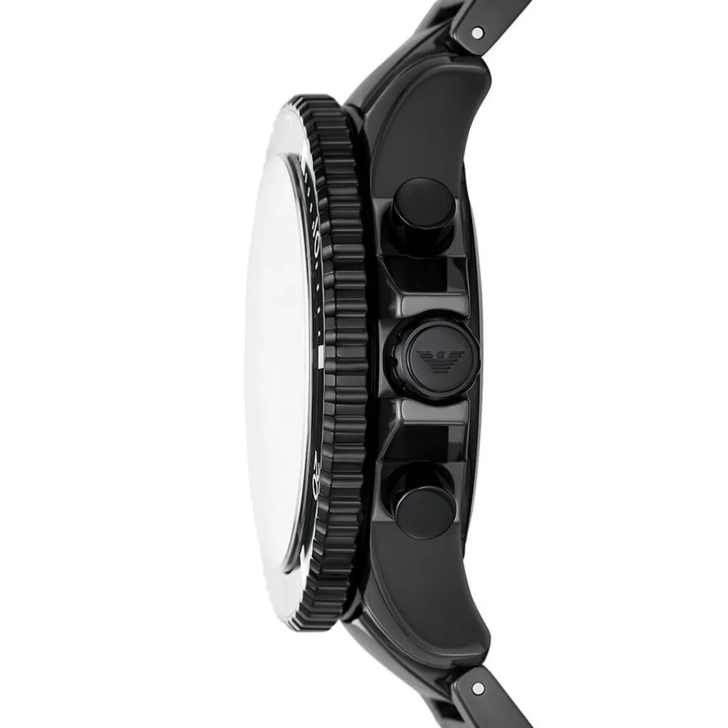 EMPORIO ARMANI Montre Noir cadran noir fond noir bracelet céramique noir Best