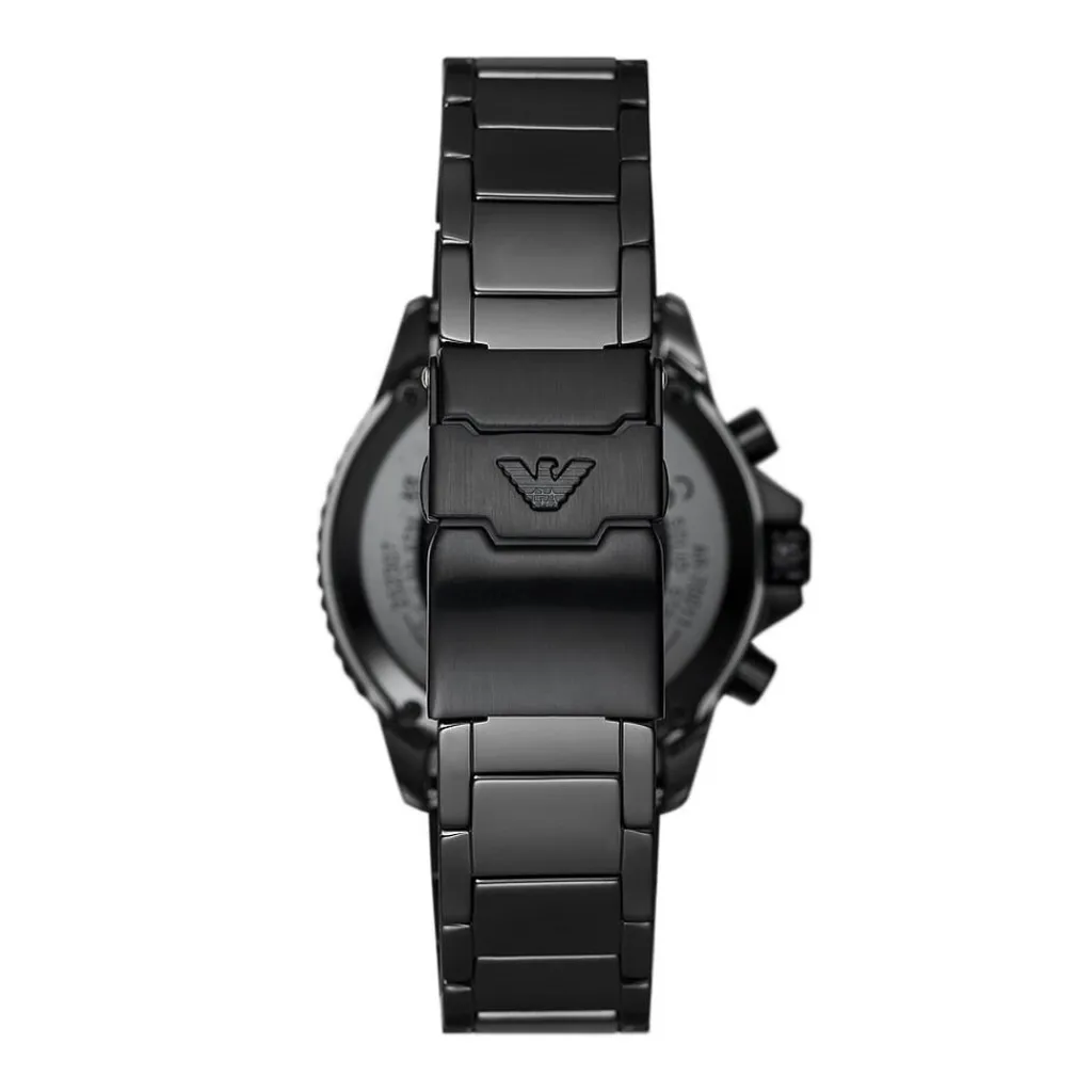 EMPORIO ARMANI Montre Noir cadran noir fond noir bracelet céramique noir Best