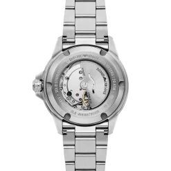 EMPORIO ARMANI Montre Vert cadran argenté fond vert bracelet acier argenté New