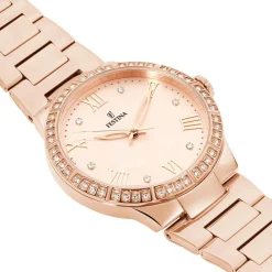 FESTINA Montre Boyfriend Rose cadran doré rose fond rose bracelet acier doré rose Outlet
