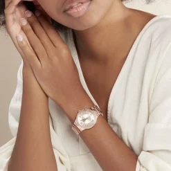 FESTINA Montre Boyfriend Rose cadran doré rose fond rose bracelet acier doré rose Outlet