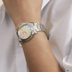 FESTINA Montre Boyfriend Multicolore cadran argenté fond multicolore bracelet acier argenté Discount