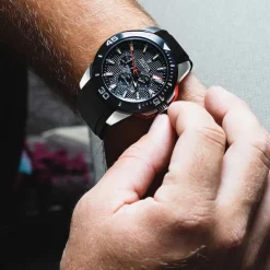 FESTINA Montre Chrono Bike Noir cadran argenté fond noir bracelet pvd noir