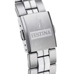 FESTINA Montre Classics Blanc cadran argenté fond blanc bracelet acier argenté