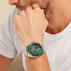 FESTINA Montre Classics Vert cadran argenté fond vert bracelet acier argenté Online