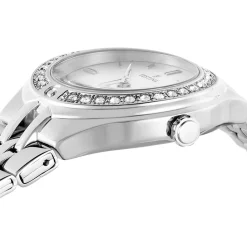 FESTINA Montre Mademoiselle Blanc cadran argenté fond blanc bracelet acier argenté New