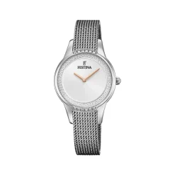 FESTINA Montre Mademoiselle Argent cadran argenté fond argenté bracelet acier argenté Best