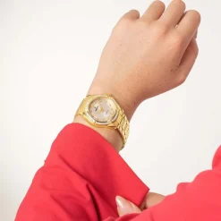 FESTINA Montre Mademoiselle Argenté cadran doré fond argenté bracelet acier doré Best