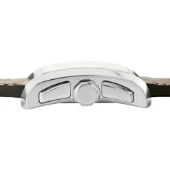 FESTINA Montre On The Square Chrono Argenté cadran argenté fond argenté bracelet cuir marron Hot