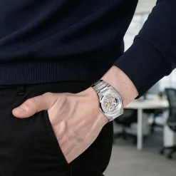 FESTINA SWISS MADE Montre Automatic Squelette 40 Argenté Hot