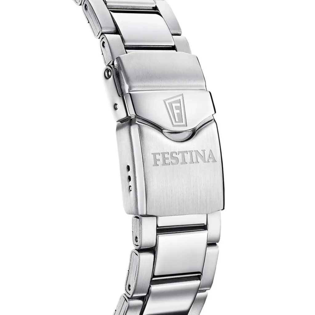 FESTINA Montre the Originals/diver Bleu Sky cadran argenté fond bleu sky bracelet acier argenté Clearance