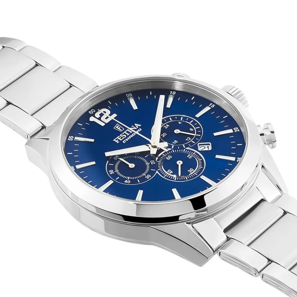 FESTINA Montre Timeless Chronograph Bleu Outlet