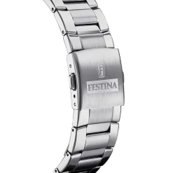 FESTINA Montre Timeless Vert cadran blanc fond vert bracelet acier blanc Sale