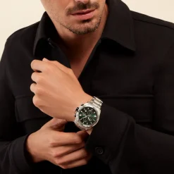 FESTINA Montre Timeless Vert cadran blanc fond vert bracelet acier blanc Sale