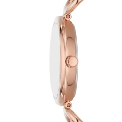 FOSSIL Montre Carlie Argenté cadran rose fond argenté bracelet acier rose Discount
