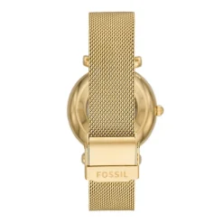 FOSSIL Montre Carlie Mini Me Doré cadran doré fond doré bracelet acier doré Clearance