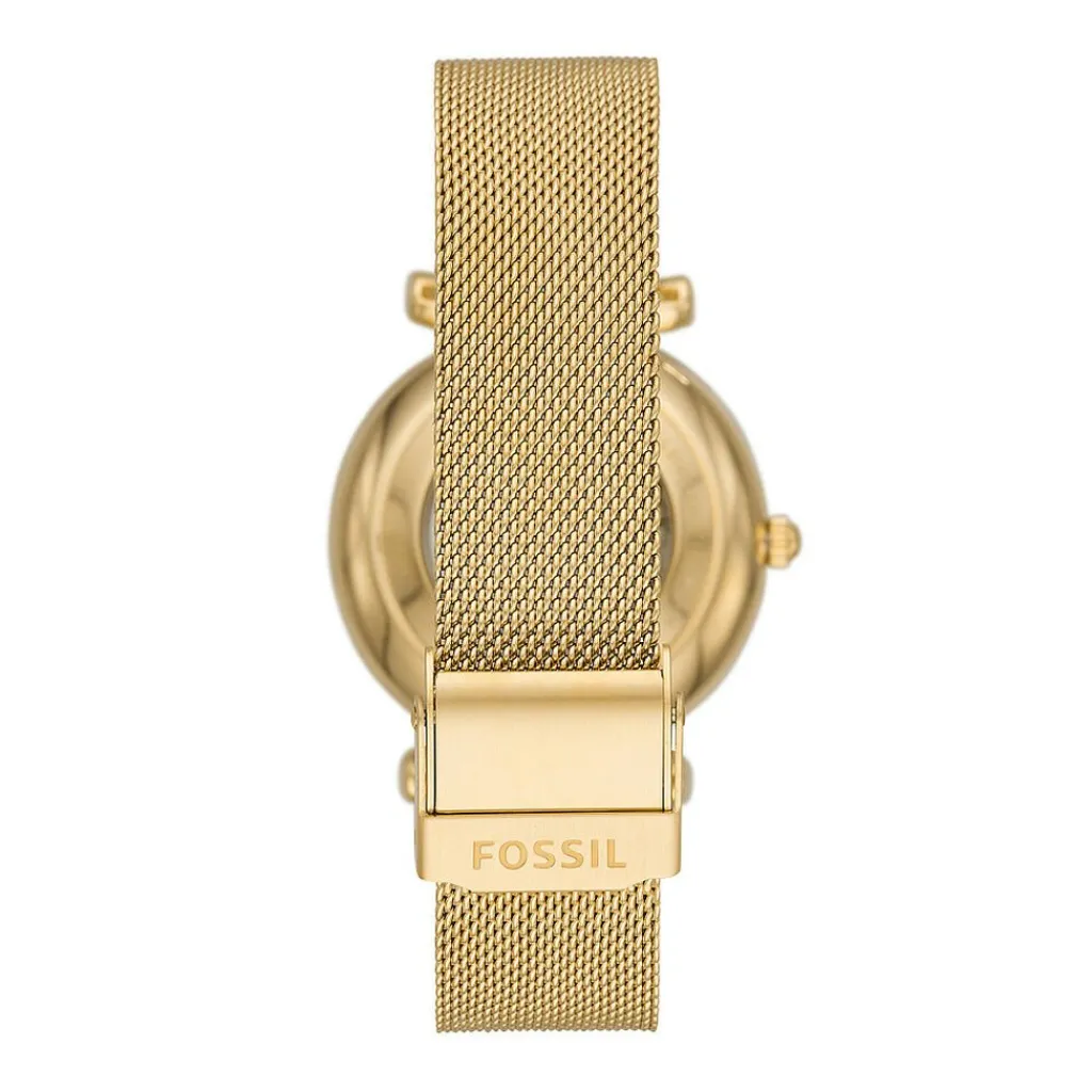 FOSSIL Montre Carlie Mini Me Doré cadran doré fond doré bracelet acier doré Clearance