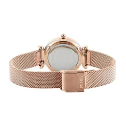 FOSSIL Montre Carlie Mini Nacre cadran doré rose fond nacre bracelet acier doré rose