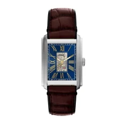 FOSSIL Montre Carraway Automatic Bleu Discount