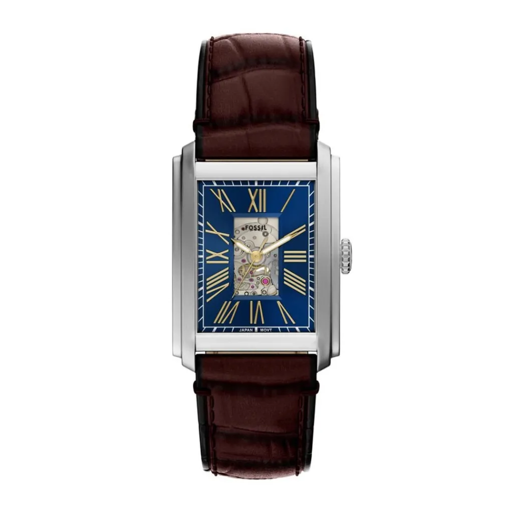 FOSSIL Montre Carraway Automatic Bleu Discount