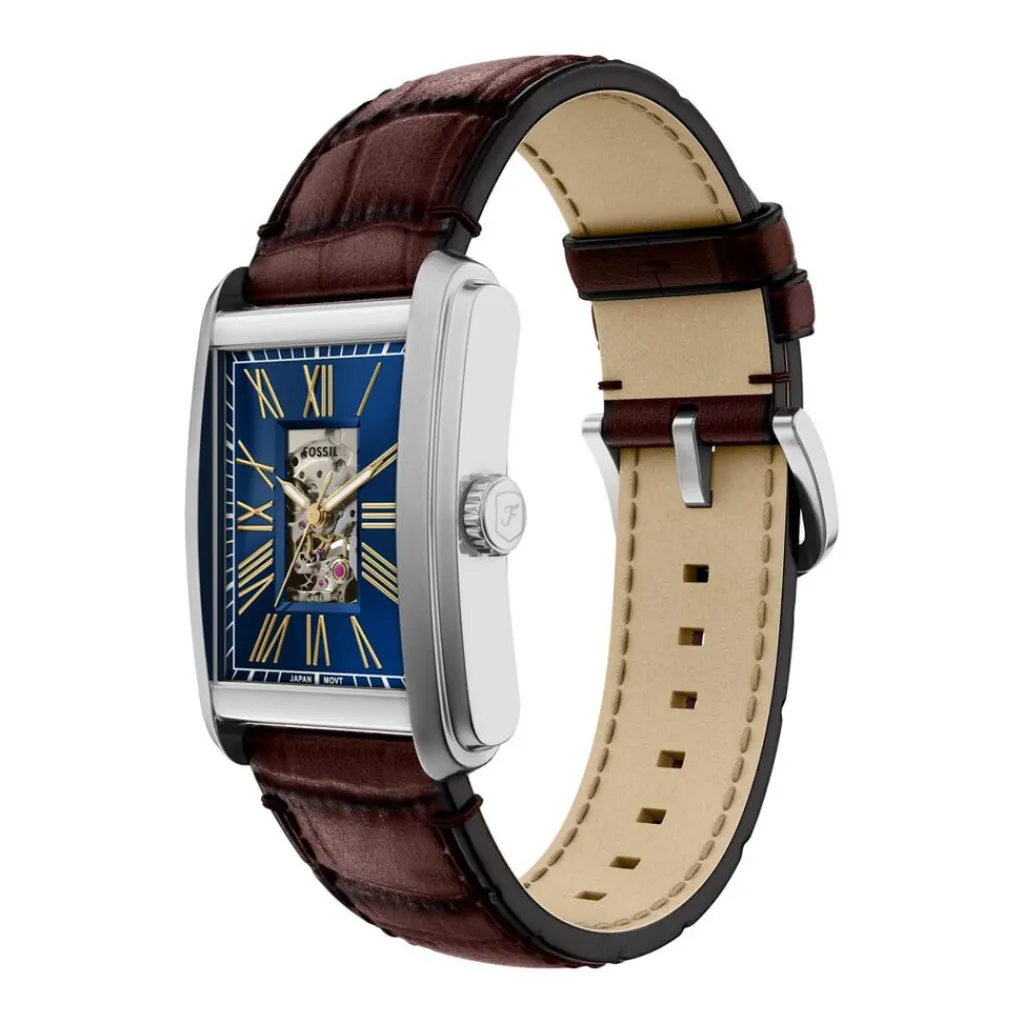 FOSSIL Montre Carraway Automatic Bleu Discount