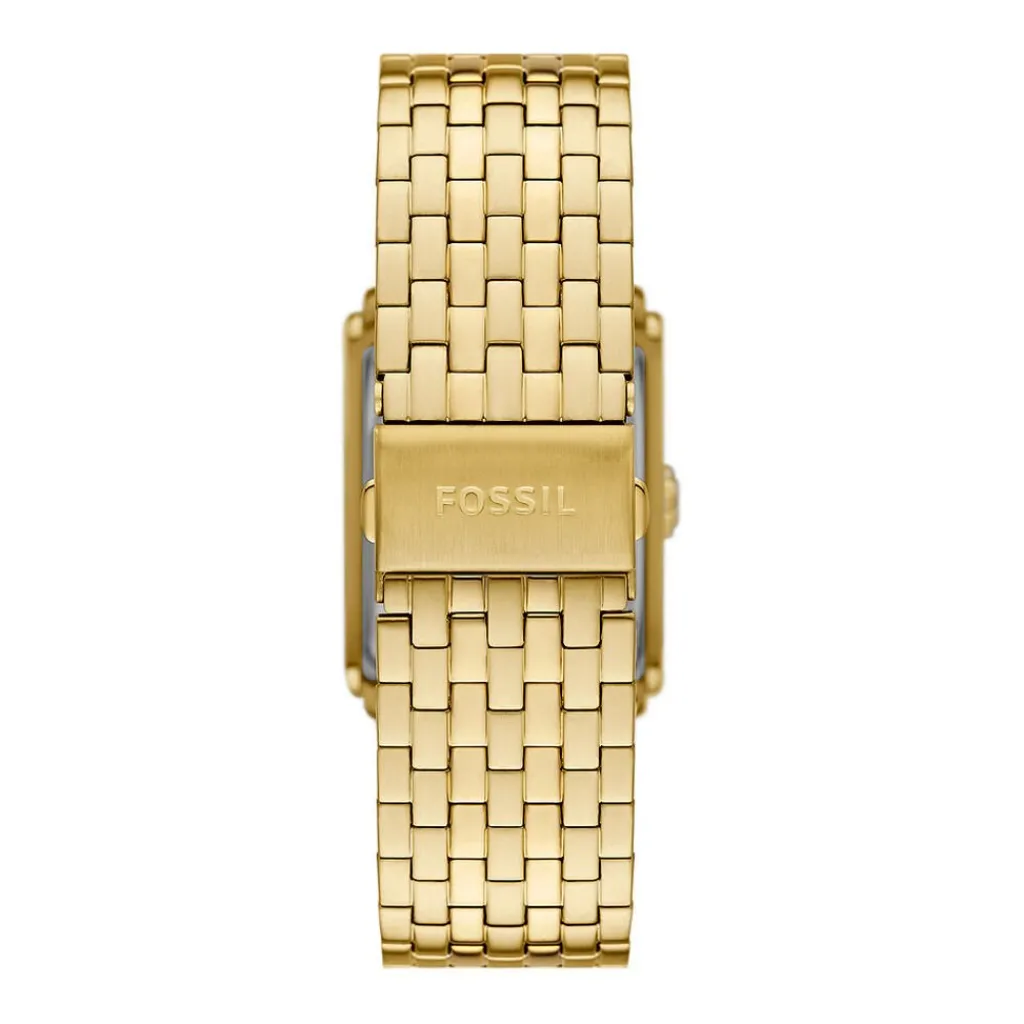 FOSSIL Montre Carraway Doré cadran doré fond doré bracelet acier doré Best