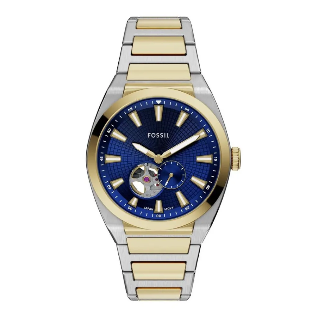 FOSSIL Montre Everett Automatic Bleu New