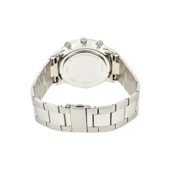 FOSSIL Montre Neutra Noir cadran argenté fond noir bracelet acier argenté Sale