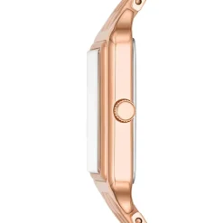 FOSSIL Montre Raquel Blanc cadran rose fond blanc bracelet acier rose Outlet