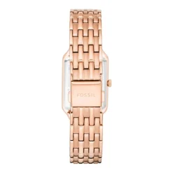 FOSSIL Montre Raquel Blanc cadran rose fond blanc bracelet acier rose Outlet