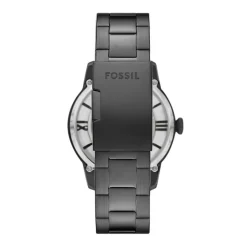 FOSSIL Montre Townsman Blanc cadran gris fond blanc bracelet acier gris Sale