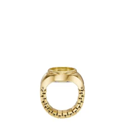 FOSSIL Montre Watch Ring Doré cadran doré fond doré bracelet acier doré Discount