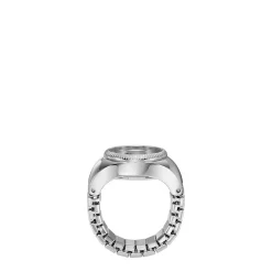 FOSSIL Montre Watch Ring Blanc cadran argenté fond blanc bracelet acier argenté Online