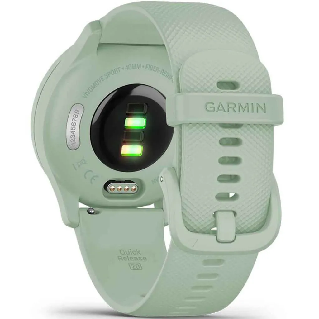 GARMIN Montre Vivomove Sport Vert cadran vert fond vert bracelet silicone vert Online
