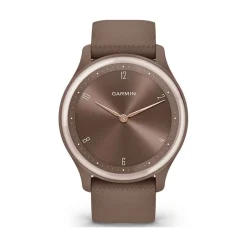 GARMIN Montre Vivomove Sport Chocolat cadran chocolat fond chocolat bracelet silicone chocolat New