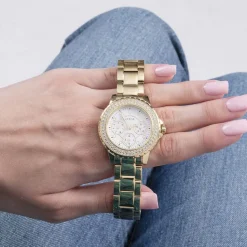 GUESS Montre Crown Jewel Blanc Outlet