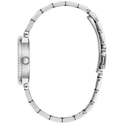 GUESS Montre Fawn Blanc cadran argenté fond blanc bracelet acier argenté Online