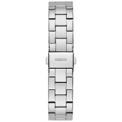 GUESS Montre Fawn Blanc cadran argenté fond blanc bracelet acier argenté Online