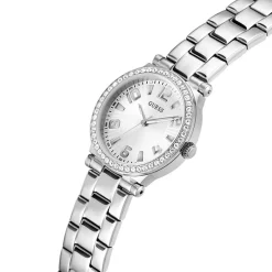 GUESS Montre Fawn Blanc cadran argenté fond blanc bracelet acier argenté Online
