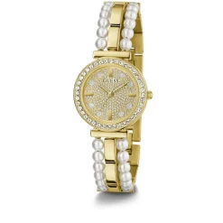 GUESS Montre Gala Champagne cadran doré fond champagne bracelet acier doré Discount
