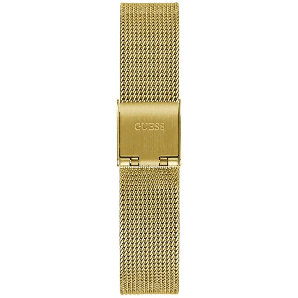 GUESS Montre Melody Blanc cadran doré fond blanc bracelet acier doré Clearance