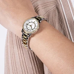 GUESS Montre Melody Blanc cadran bicolore doré / blanc fond blanc bracelet acier bicolore Online