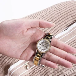 GUESS Montre Melody Blanc cadran bicolore doré / blanc fond blanc bracelet acier bicolore Online