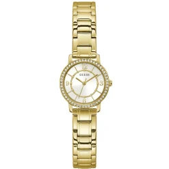 GUESS Montre Melody Blanc cadran doré fond blanc bracelet acier doré Hot
