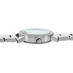 GUESS Montre Melody Blanc cadran argenté fond blanc bracelet acier argenté Discount