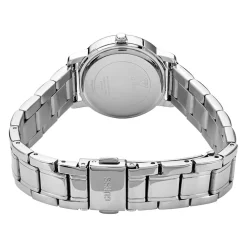 GUESS Montre Melody Blanc cadran argenté fond blanc bracelet acier argenté Discount