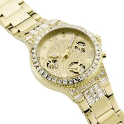 GUESS Montre Moonlight Champagne cadran doré fond champagne bracelet acier doré Sale