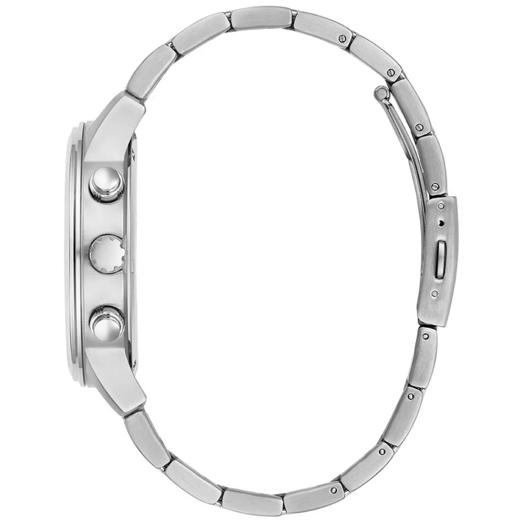 GUESS Montre Parker Noir cadran argenté fond noir bracelet acier argenté Online