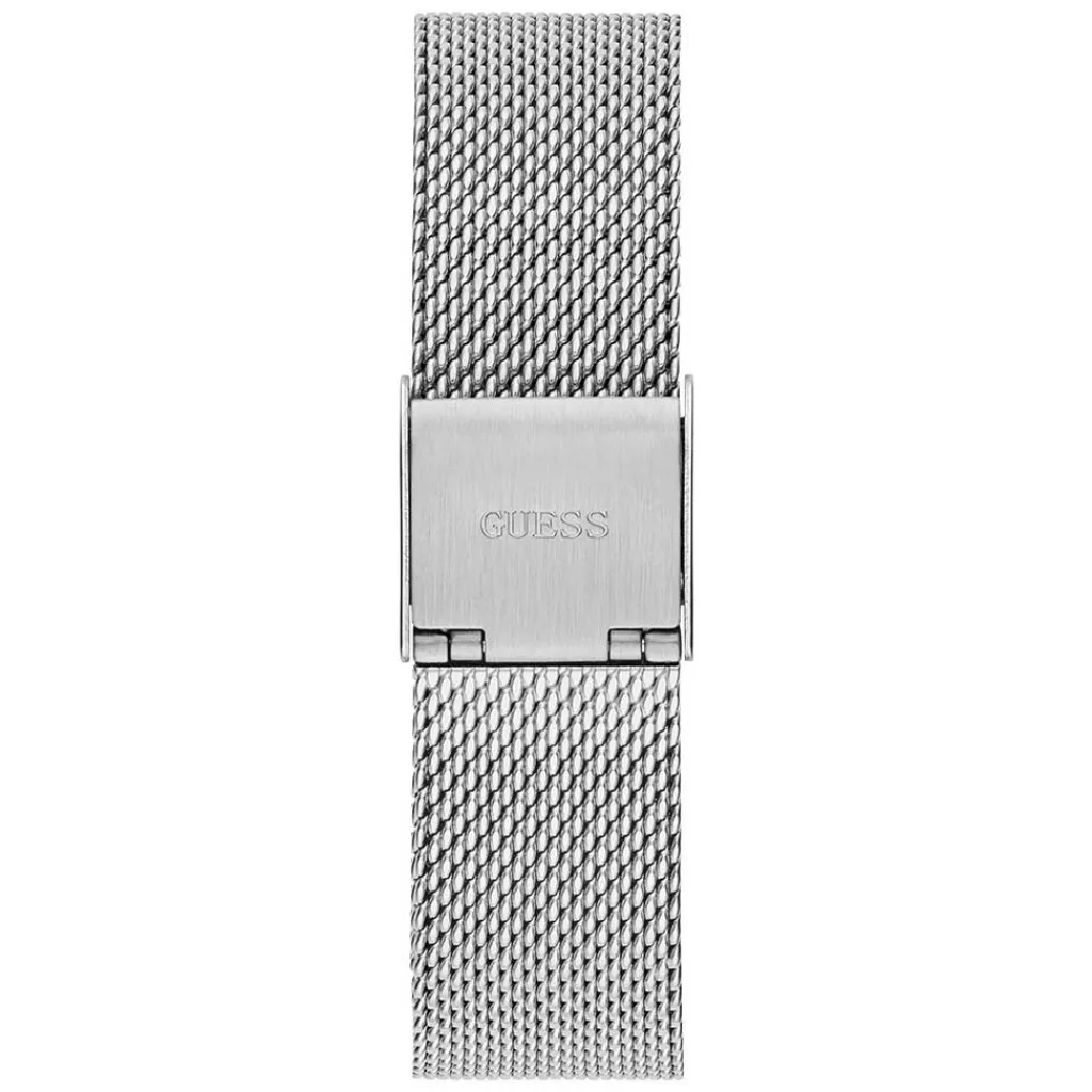 GUESS Montre Tapestry Gris cadran argenté fond gris bracelet acier argenté New